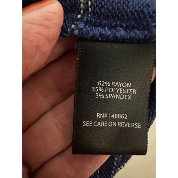 Torrid Women’s Dolman Open Front Blue Striped Cardigan‎ Sweater,Size 0/12 - Picture 9 of 11